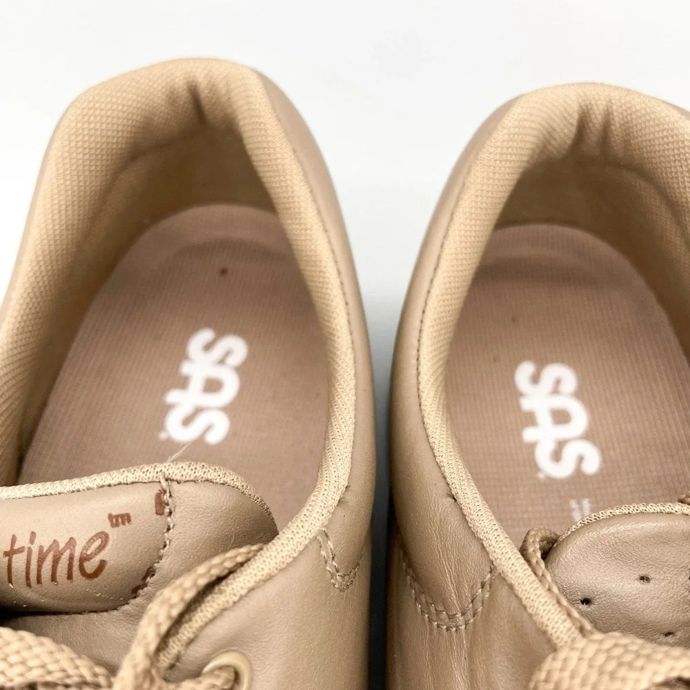 SAS Womens 10M Free Time‎ Sneakers Shoes Beige Leather Walking Comfort Casual